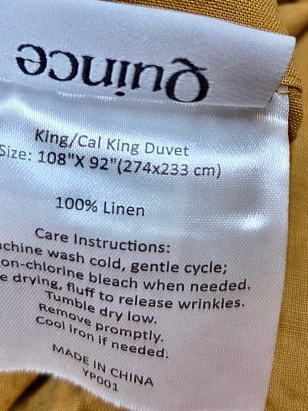 NWOT QUINCE European Linen Duvet Cover Set King/Cal King Tobacco 9765 - Picture 6 of 7